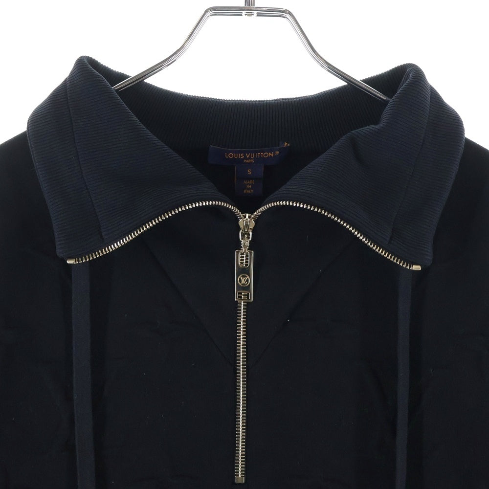 LOUIS VUITTON(ルイヴィトン) 25SS モノグラムエンボスド ハーフジップ ハイネックスウェット レディース ブラック RW251WW PVT FSKL15