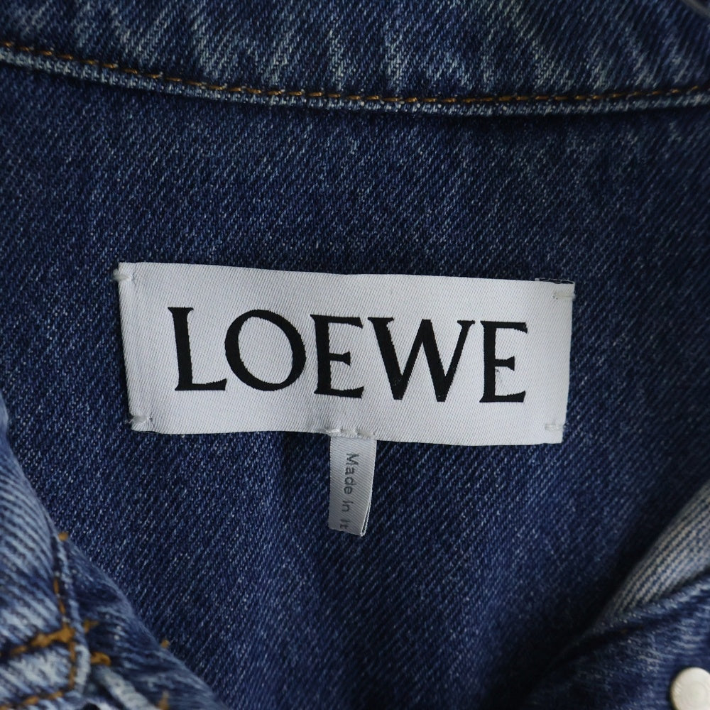 LOEWE(ロエベ) アナグラムレザーパッチ デニム ワークジャケット