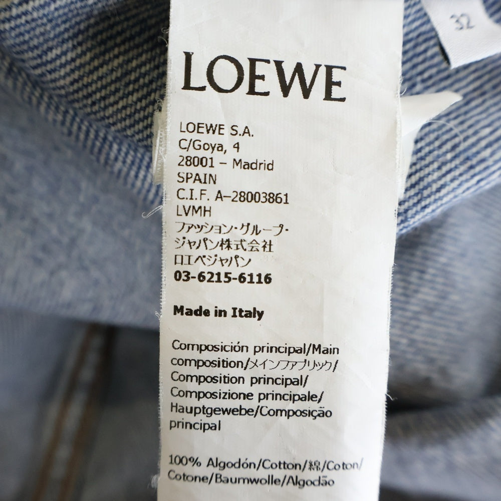 LOEWE(ロエベ) アナグラムレザーパッチ デニム ワークジャケット