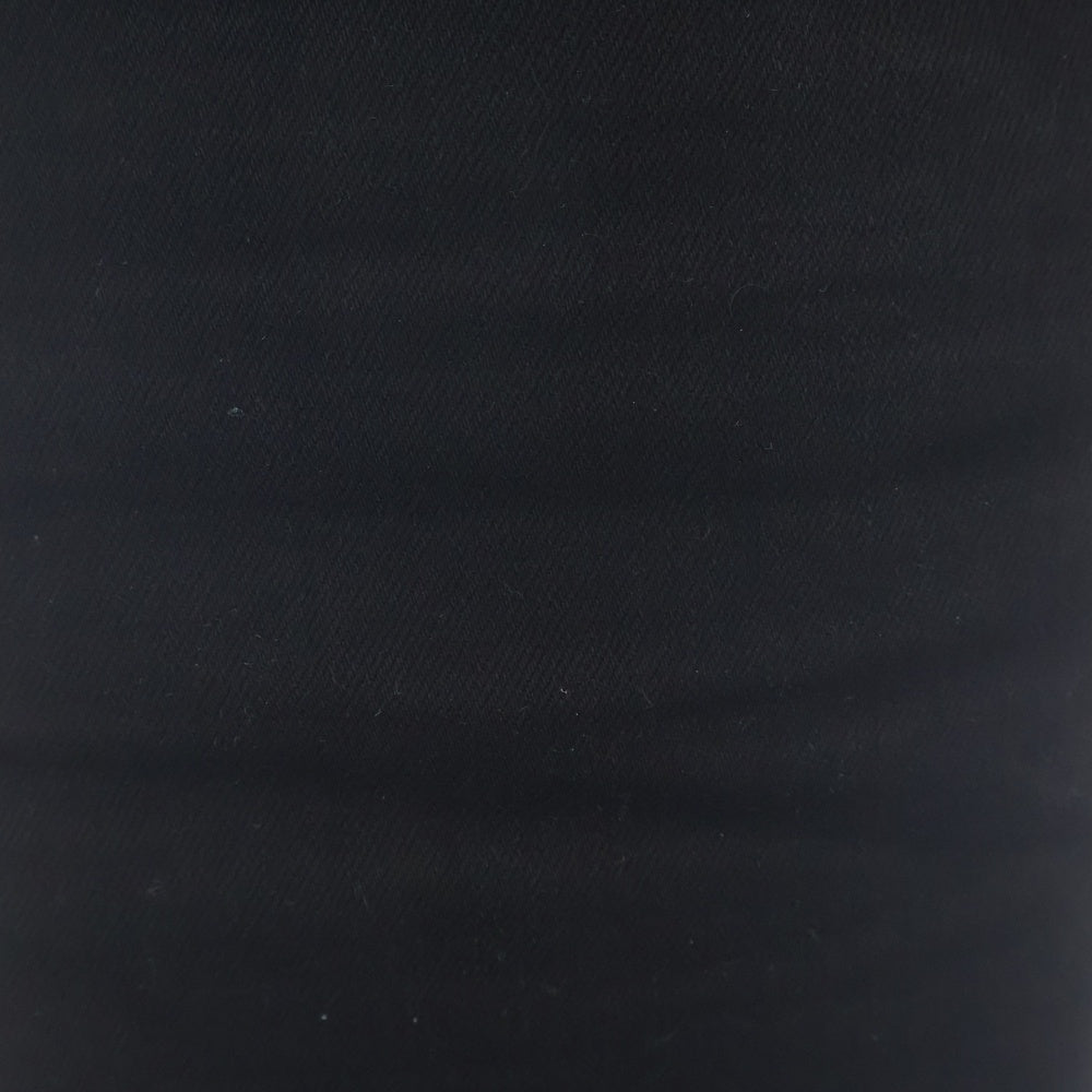 AMIRI(アミリ) レザー蛇腹 バイカークラッシュ ストレッチ スキニーデニムパンツ ブラック SR1PXMD001SAMDSI