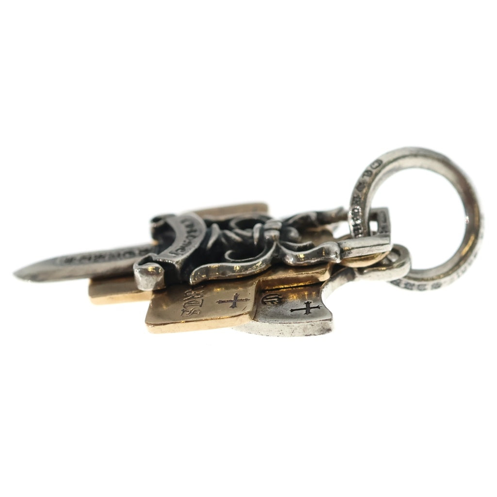CHROME HEARTS(クロムハーツ) 3TRINKETS 22K withOring 3トリンケッツ 22K コンビ オーリング ネックレス ペンダントトップ シルバー/ゴールド