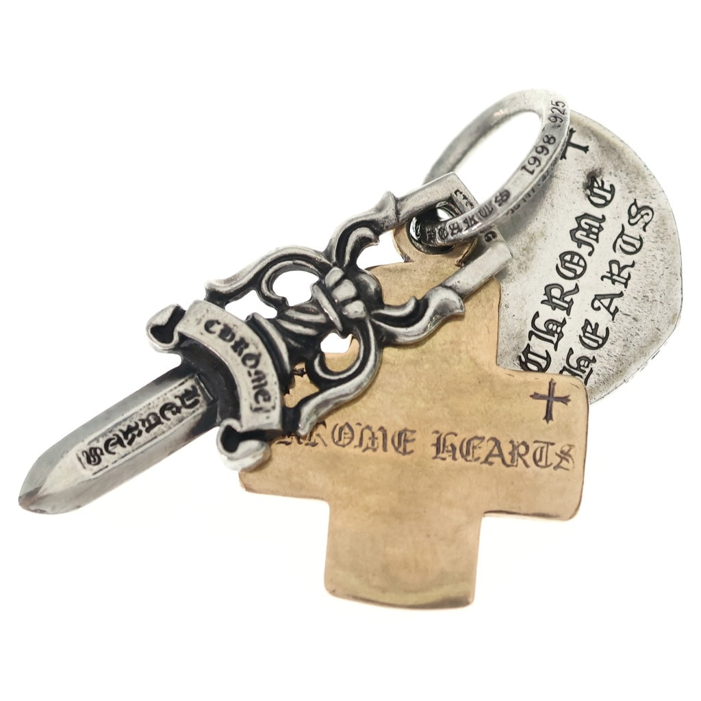 CHROME HEARTS(クロムハーツ) 3TRINKETS 22K withOring 3トリンケッツ 22K コンビ オーリング ネックレス ペンダントトップ シルバー/ゴールド