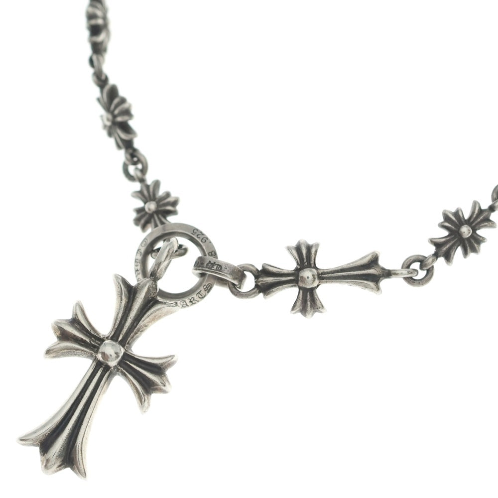 CHROME HEARTS(クロムハーツ) CHKE CHN TNYE W CH CRS タイニーE チョークチェーン ロザリオ ネックレス シルバー BCA226