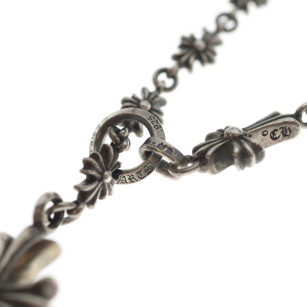CHROME HEARTS(クロムハーツ) CHKE CHN TNYE W CH CRS タイニーE チョークチェーン ロザリオ ネックレス シルバー BCA226