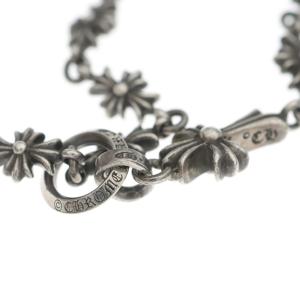 CHROME HEARTS(クロムハーツ) CHKE CHN TNYE W CH CRS タイニーE チョークチェーン ロザリオ ネックレス シルバー BCA226