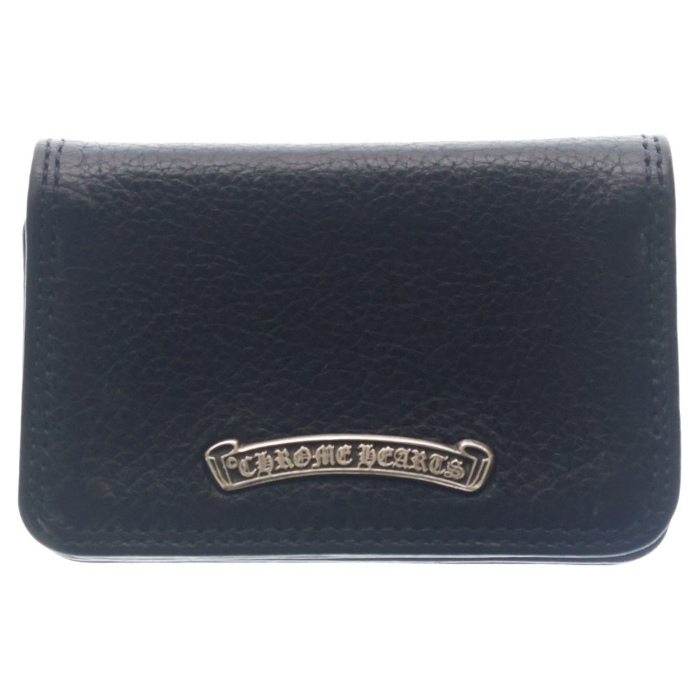 CHROME HEARTS(クロムハーツ) CARD CASE グロメット付きレザーカードケース ブラック