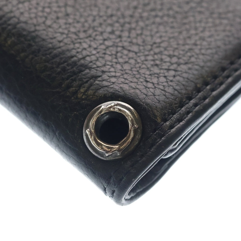 CHROME HEARTS(クロムハーツ) CARD CASE グロメット付きレザーカードケース ブラック