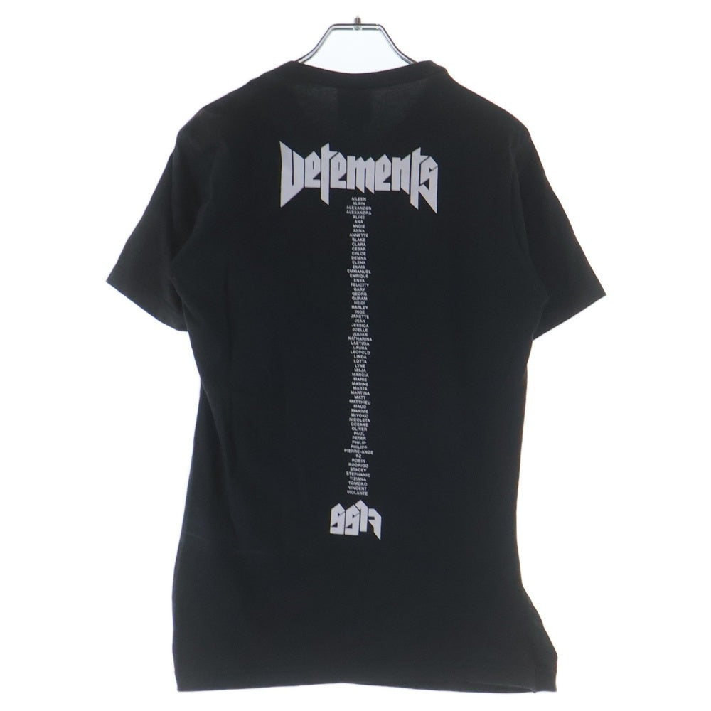 VETEMENTS(ヴェトモン) ETE2017 HANES STUFF TEE 半袖 クルーネック Tシャツ カットソー ブラック