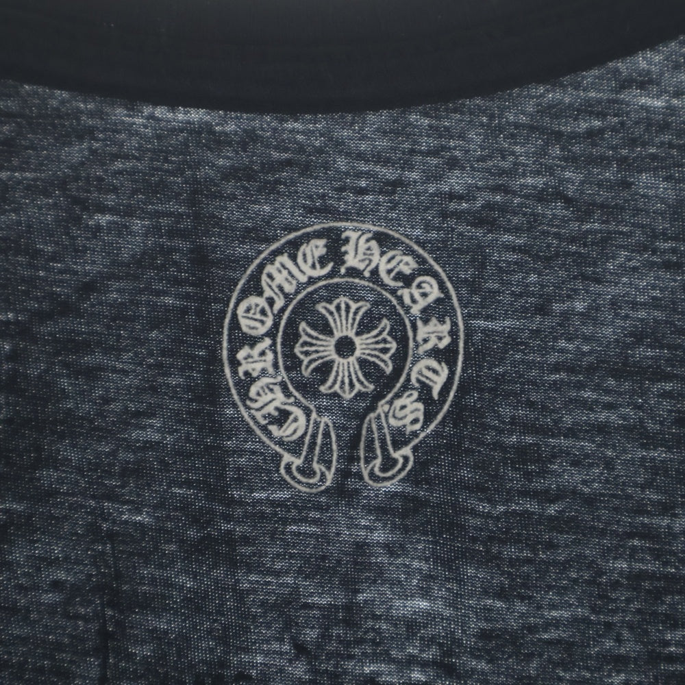CHROME HEARTS(クロムハーツ) FOTI S/S TEEI バックミスラレーン レッドプリント Vネック 半袖 Tシャツ ブラック