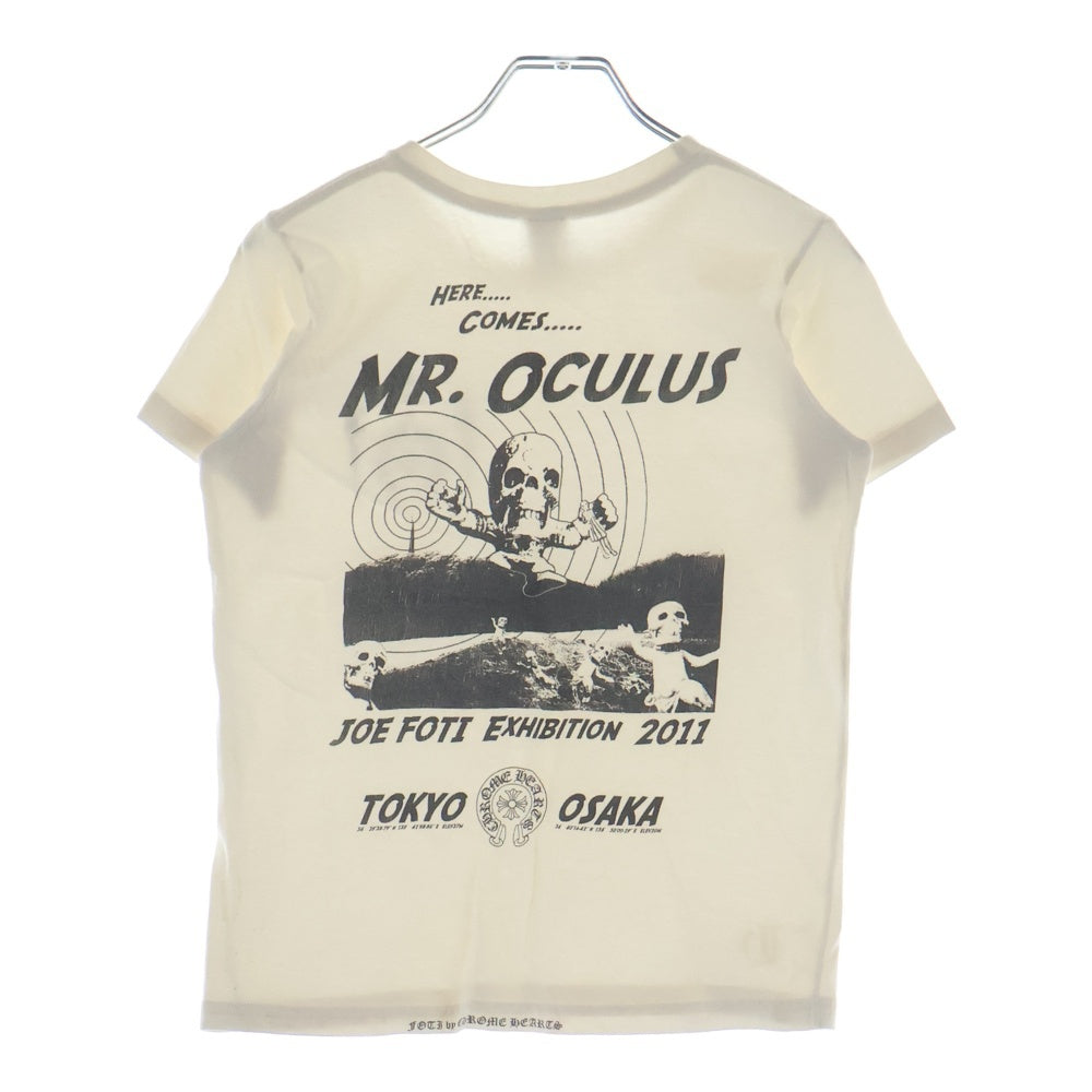 CHROME HEARTS(クロムハーツ) FOTI S/S TEE 2011 HERE COMES MR.OCULUS記念 キッズ 両面プリント 半袖 クルーネック Tシャツ ホワイト