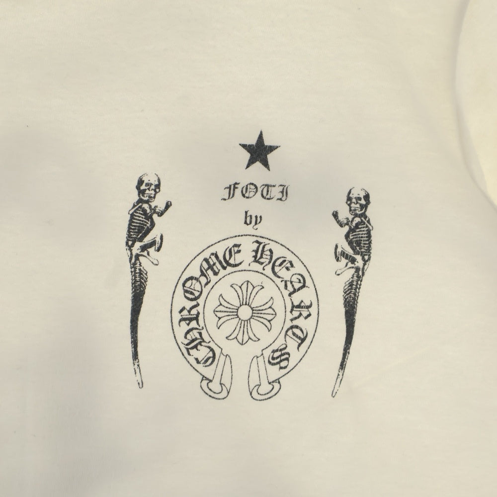 CHROME HEARTS(クロムハーツ) FOTI S/S TEE 2011 HERE COMES MR.OCULUS記念 キッズ 両面プリント 半袖 クルーネック Tシャツ ホワイト