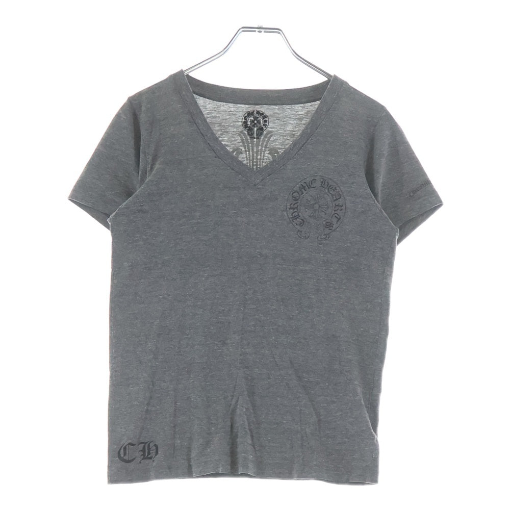 CHROME HEARTS(クロムハーツ) 両面ホースシュー Vネック 半袖 カットソー グレー