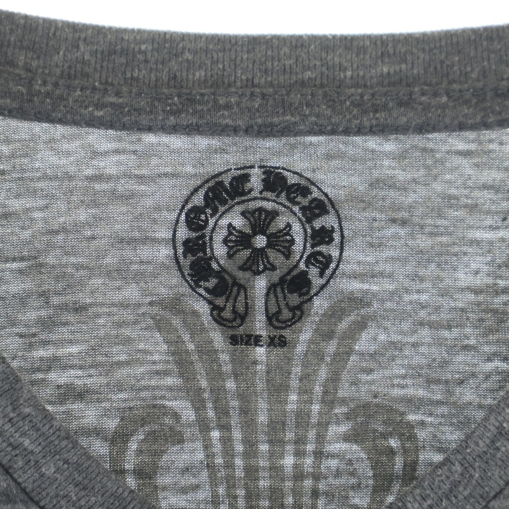 CHROME HEARTS(クロムハーツ) 両面ホースシュー Vネック 半袖 カットソー グレー