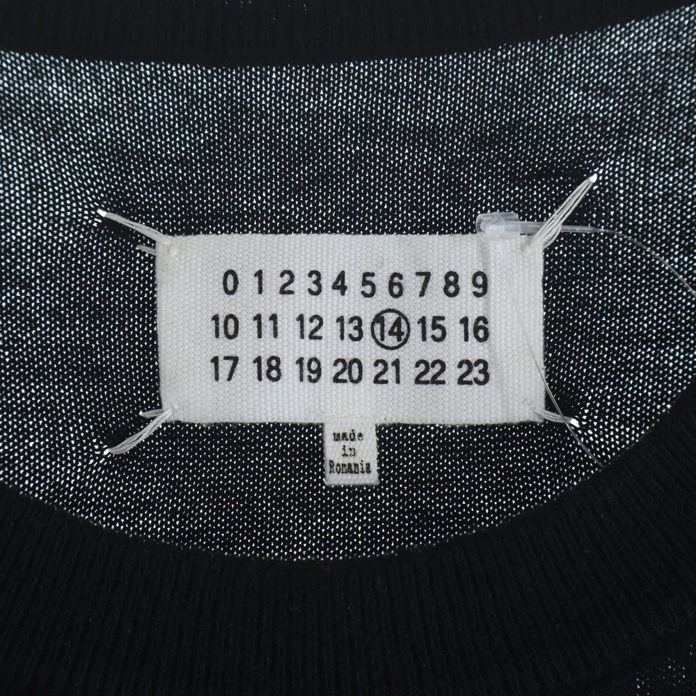 Maison Margiela(メゾンマルジェラ) 20AW エルボーパッチ ウール混 クルーネックセーター ブラック S50HA0959 S17364