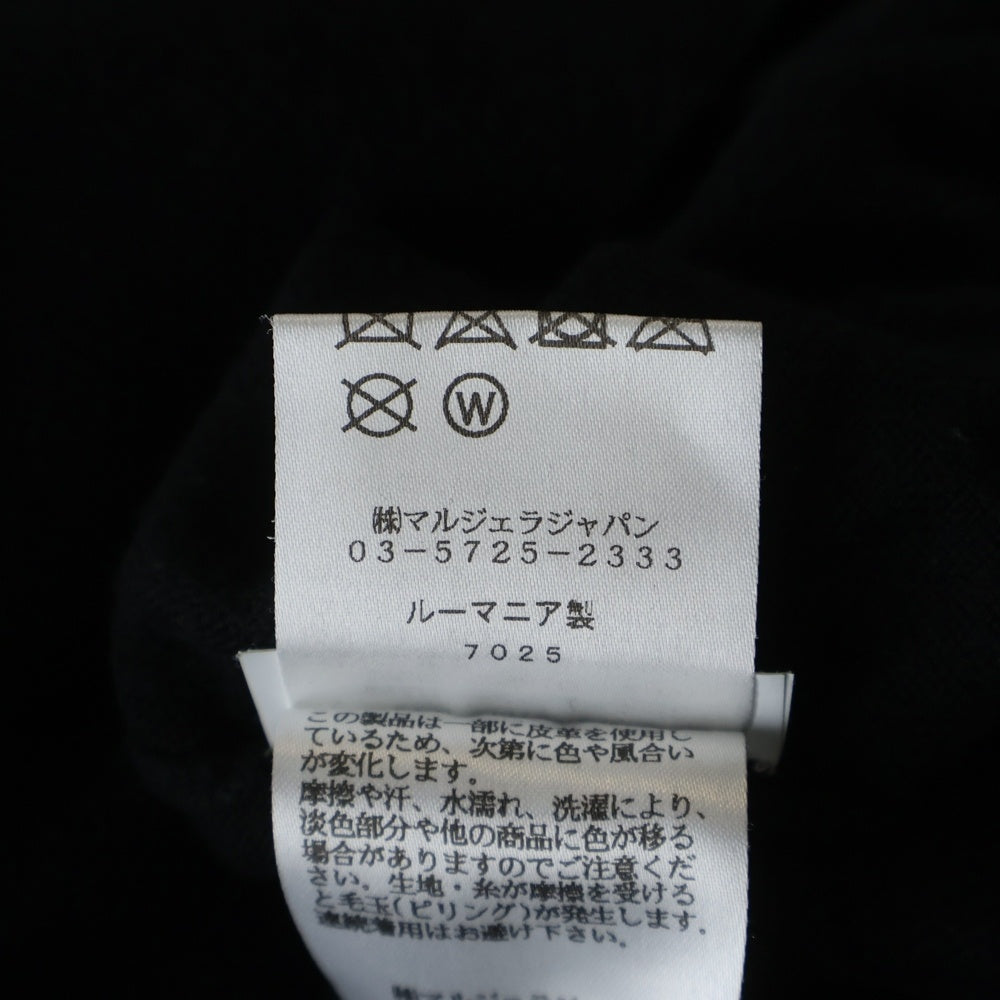 Maison Margiela(メゾンマルジェラ) 20AW エルボーパッチ ウール混 クルーネックセーター ブラック S50HA0959 S17364