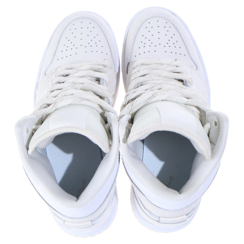 NIKE(ナイキ) WMNS AIR JORDAN 1 MID ウィメンズ エア ジョーダン 1 ミッドカットスニーカー ホワイト BQ6472-021 US6.5/23.5 レディース