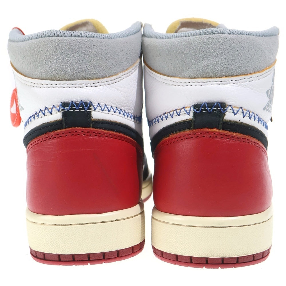 NIKE(ナイキ) ×UNION AIR JORDAN 1 RETRO HI NRG BV1300-106 ユニオン エアジョーダン1 ハイカットスニーカー レッド BV1300-106 US9.5/27.5cm