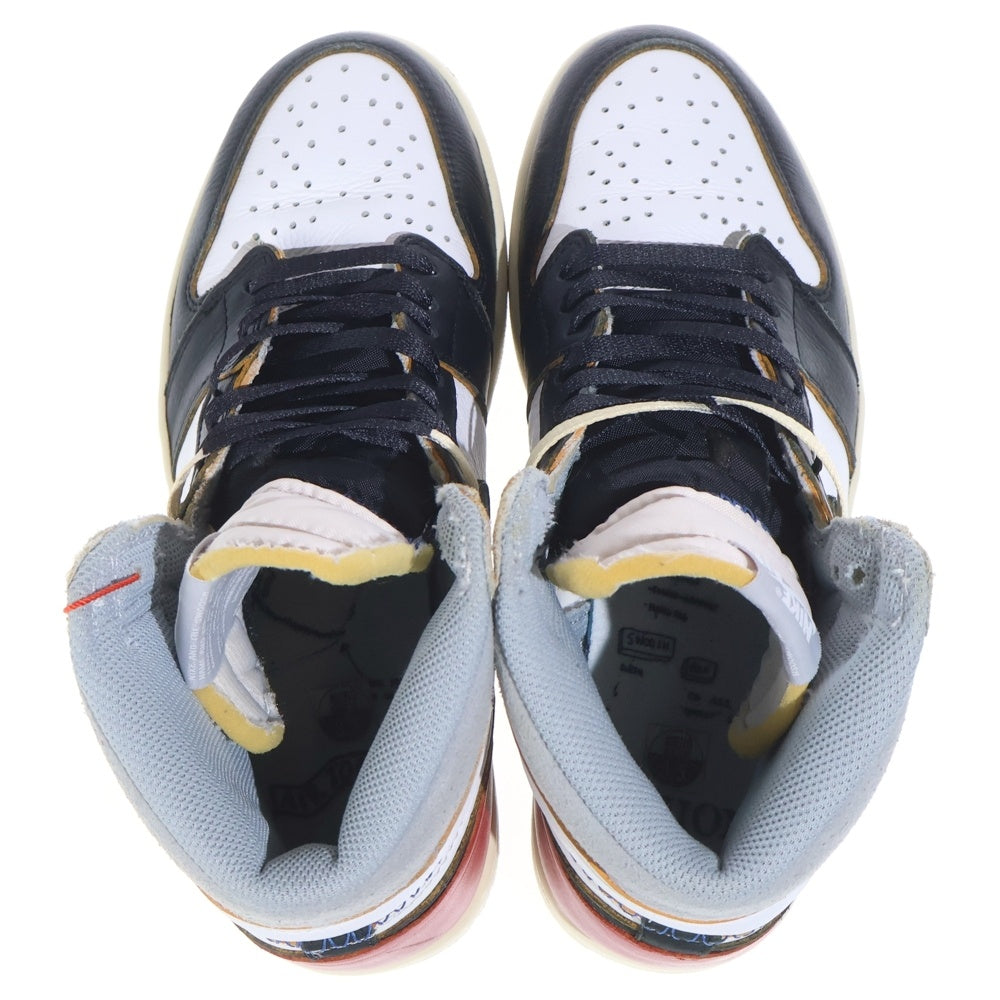 NIKE(ナイキ) ×UNION AIR JORDAN 1 RETRO HI NRG BV1300-106 ユニオン エアジョーダン1 ハイカットスニーカー レッド BV1300-106 US9.5/27.5cm