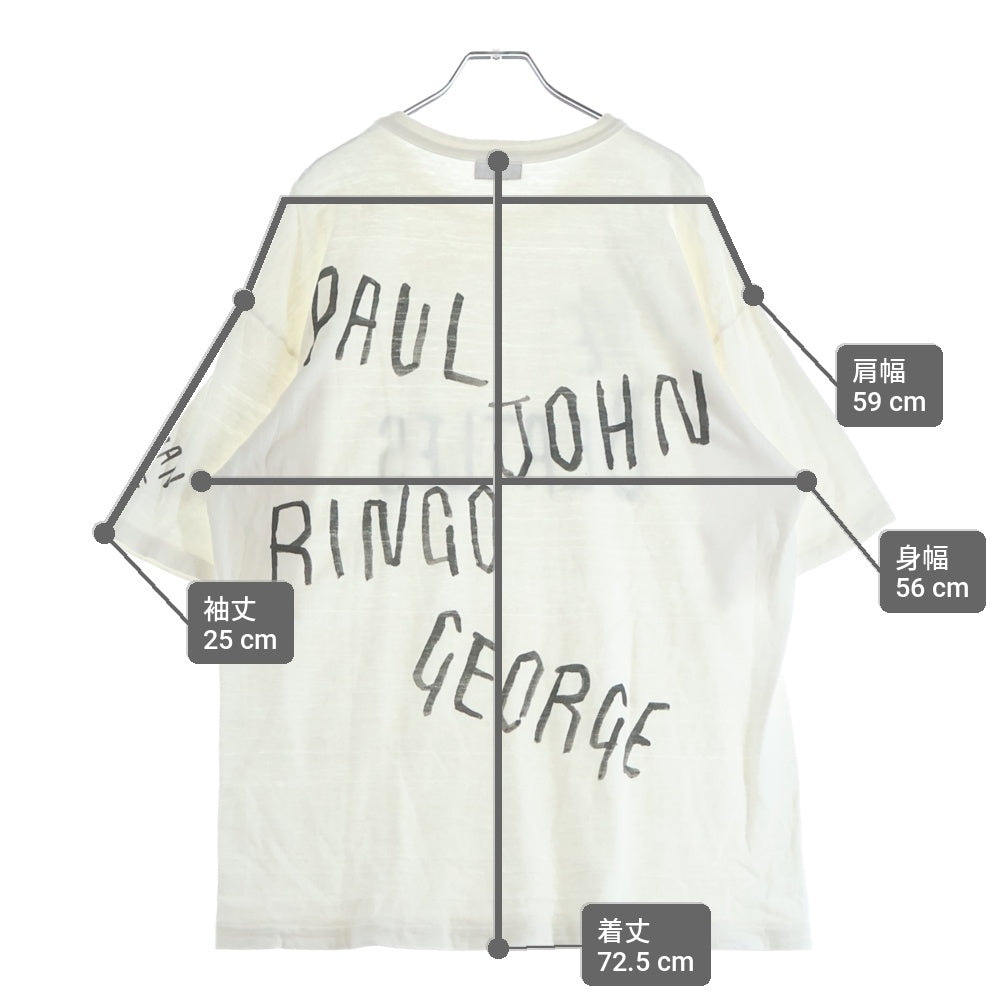 HUMAN MADE(ヒューマンメイド) THE BEATLES バックネームプリント 半袖 クルーネック Tシャツ ホワイト