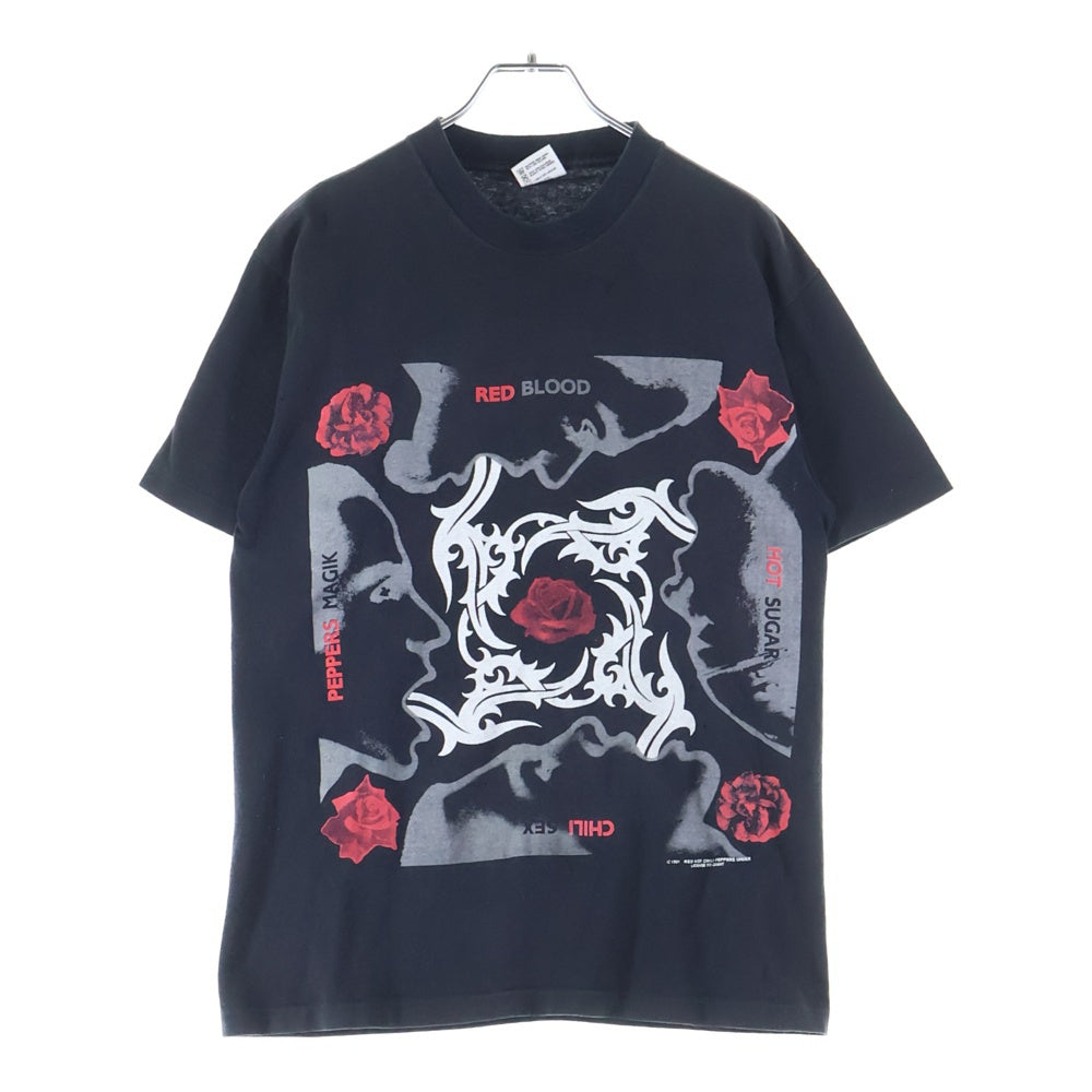 VINTAGE(ヴィンテージ) 90s 1991 RED HOT CHILI PEPPERS BLOOD SUGAR SEX MAGIC ANVIL レッドホットチリペッパーズ ブラッドシュガー セックスマジック ANVILタグ 半袖Tシャツ ブラック