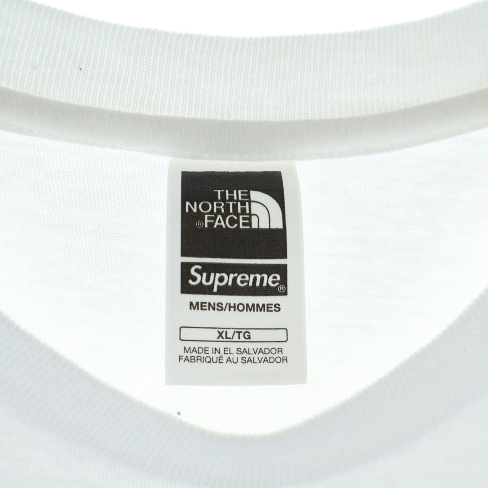 SUPREME(シュプリーム) 24AW ×THE NORTH FACE S/S TEE 半袖クルーネック Tシャツ ホワイト NT524001