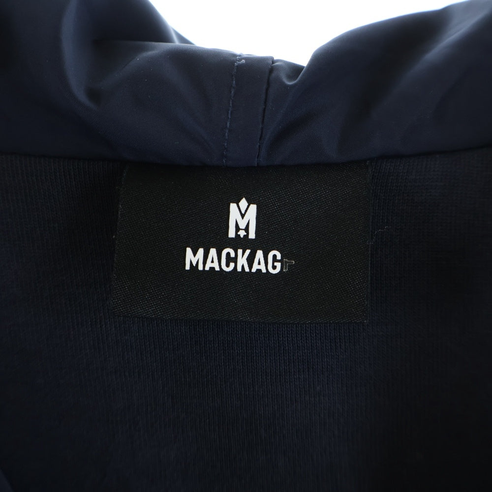 MACKAGE(マッカージュ) ジップアップ パーカー フロッキープリントロゴ ネイビー KRYS-ZP