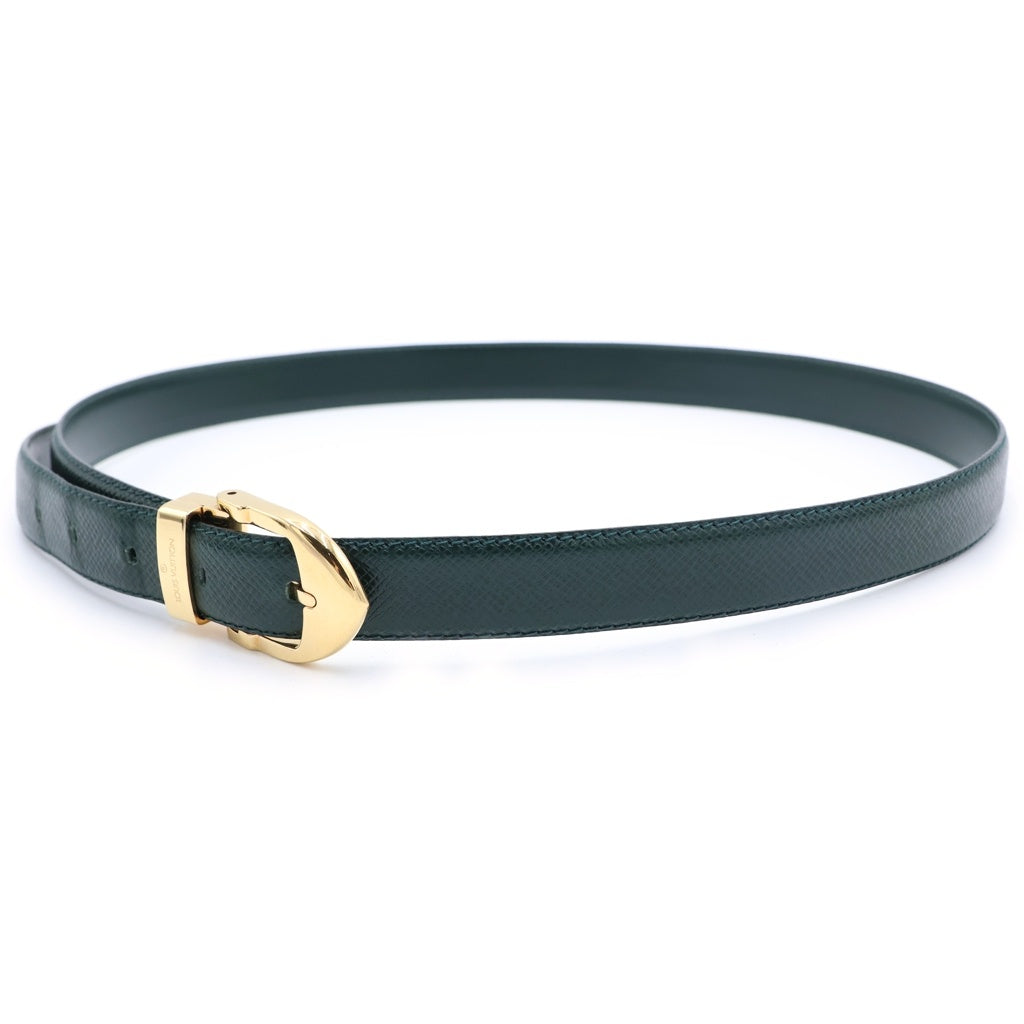 LOUIS VUITTON(ルイヴィトン) サンチュール クラシック LV タイガ ベルト ゴールド金具 グリーン M6845