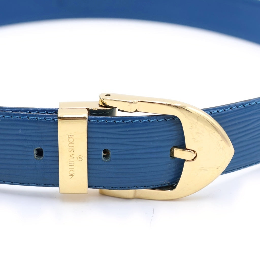 LOUIS VUITTON(ルイヴィトン) サンチュール クラシック LV エピ ベルト ゴールド金具 ブルー M6833