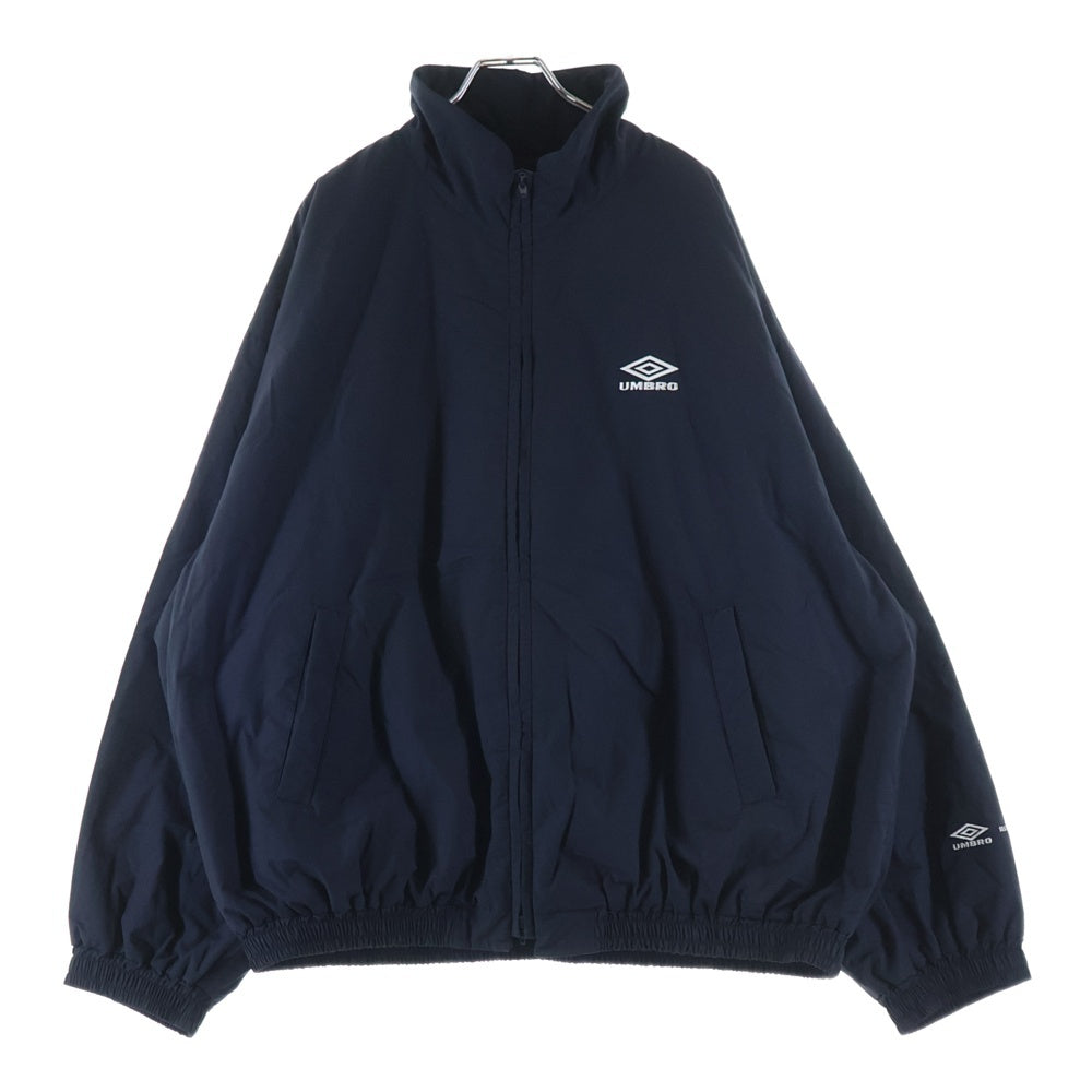 Stein(シュタイン) ×UMBRO POPLIN PADDED JACKET アンブロ フロントロゴ刺繍 ナイロンジャケット ネイビー ST.1340