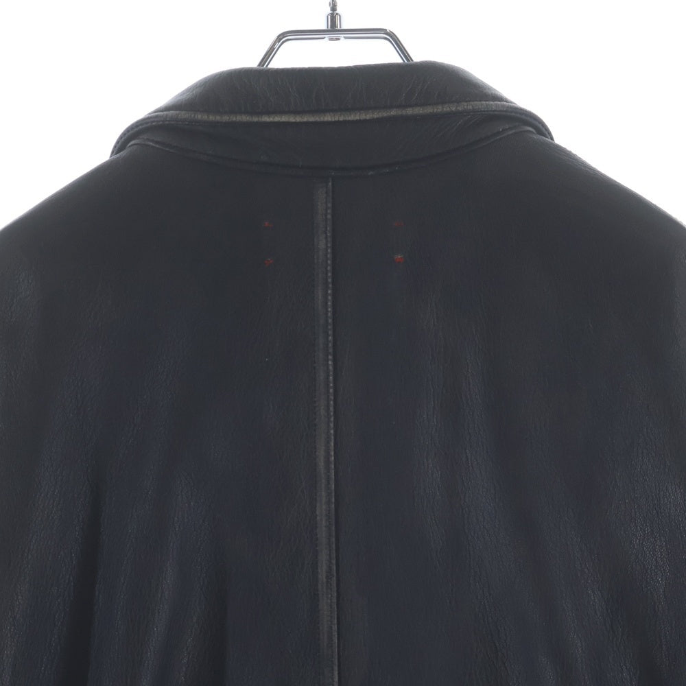 NO BRAND(ノーブランド) barbell object Leather Coverall バーベルオブジェクト レザー カバーオール ブラック bo-04a02