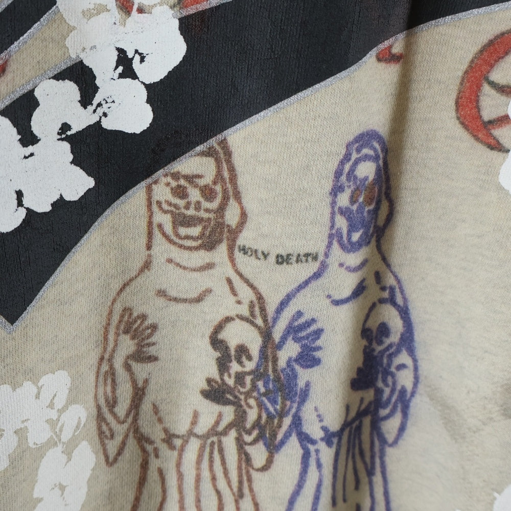 SAINT MICHAEL(セントマイケル) 22SS ×DENIM TEARS GREENAFFITTI HOODIE デニムティアーズ グラフィティ プルオーバー パーカー ベージュ SM-S22-0000-083