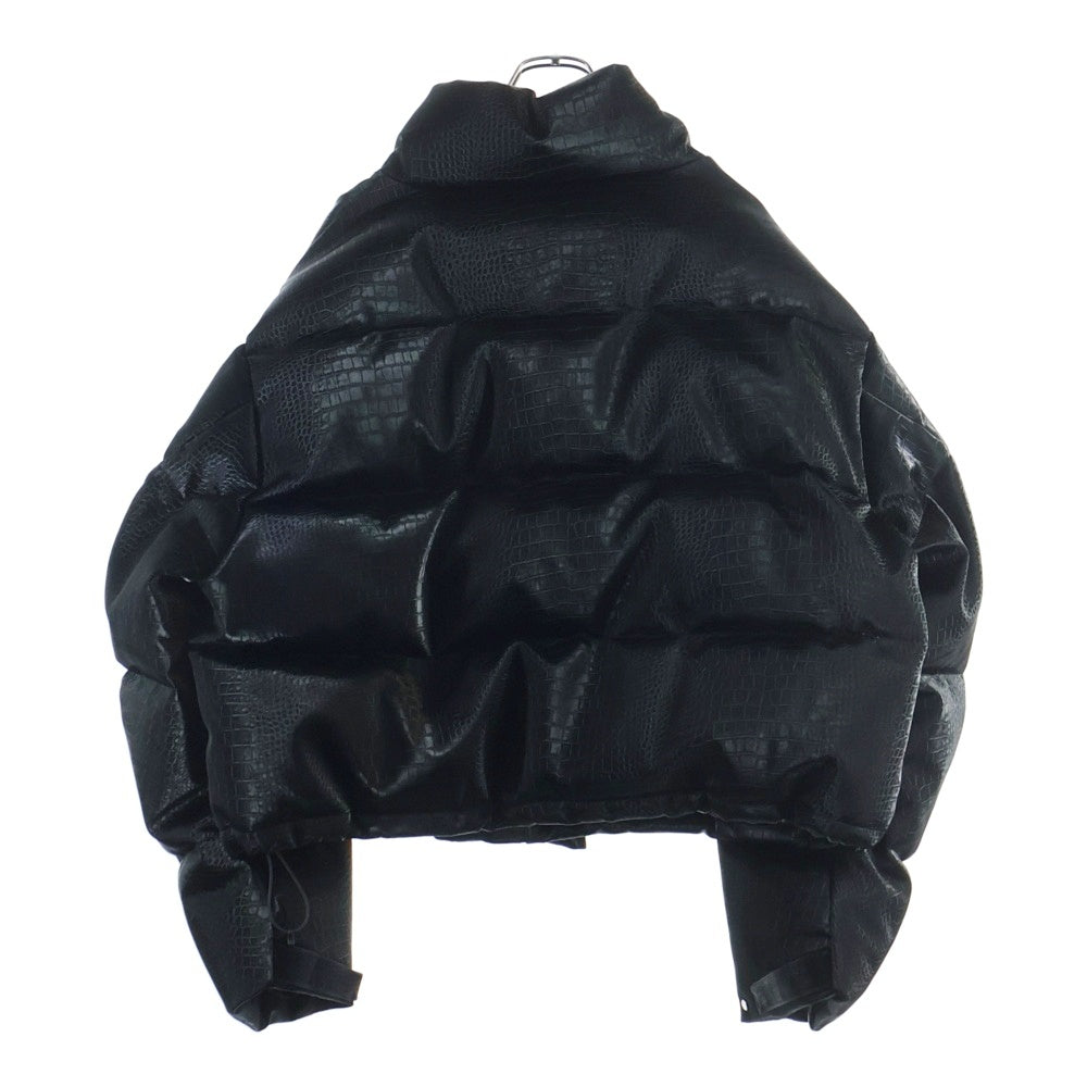 BREATH(ブレス) 24AW 型押しフェイクレザーダウンジャケット ブラック BR24AW-00009