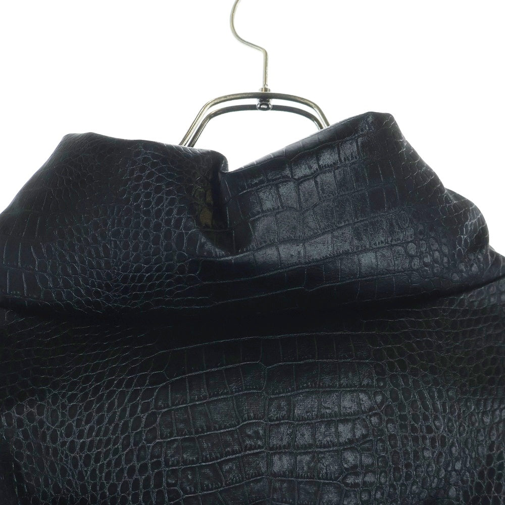 BREATH(ブレス) 24AW 型押しフェイクレザーダウンジャケット ブラック BR24AW-00009
