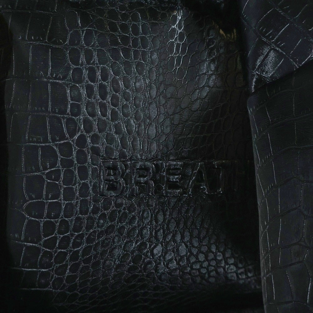 BREATH(ブレス) 24AW 型押しフェイクレザーダウンジャケット ブラック BR24AW-00009