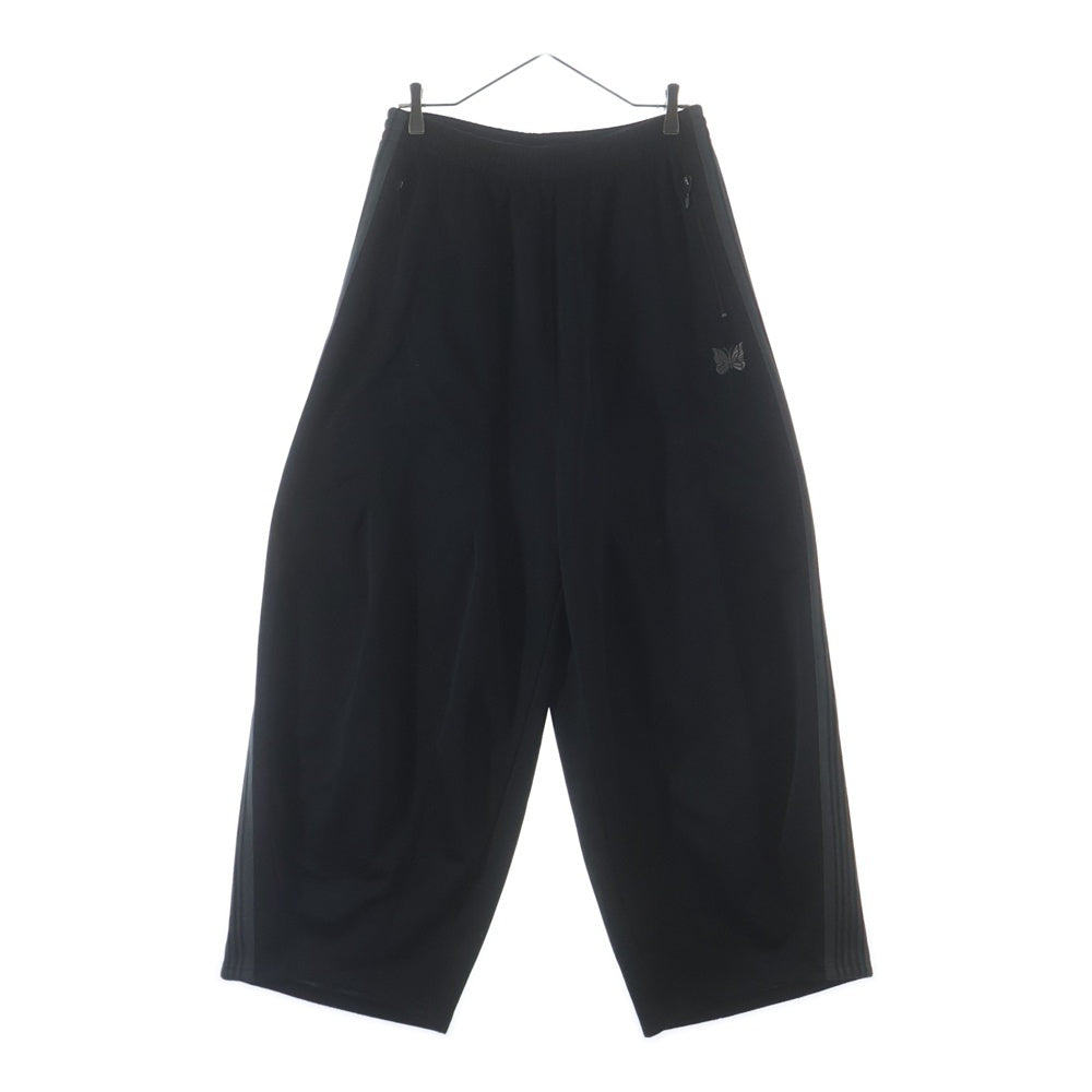 Needles(ニードルス) H.D. Pant 刺繍ロゴ ヒザデルパンツ トラックパンツ ブラック QV1615