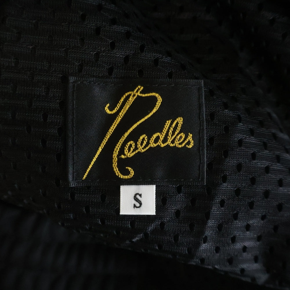 Needles(ニードルス) H.D. Pant 刺繍ロゴ ヒザデルパンツ トラックパンツ ブラック QV1615