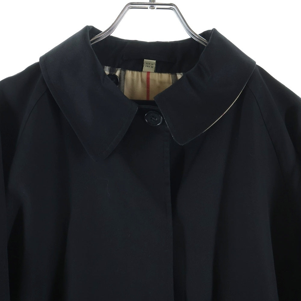 BURBERRY LONDON(バーバリーロンドン) 裏地チェック コットン トレンチコート ブラック SW1Y 4BL