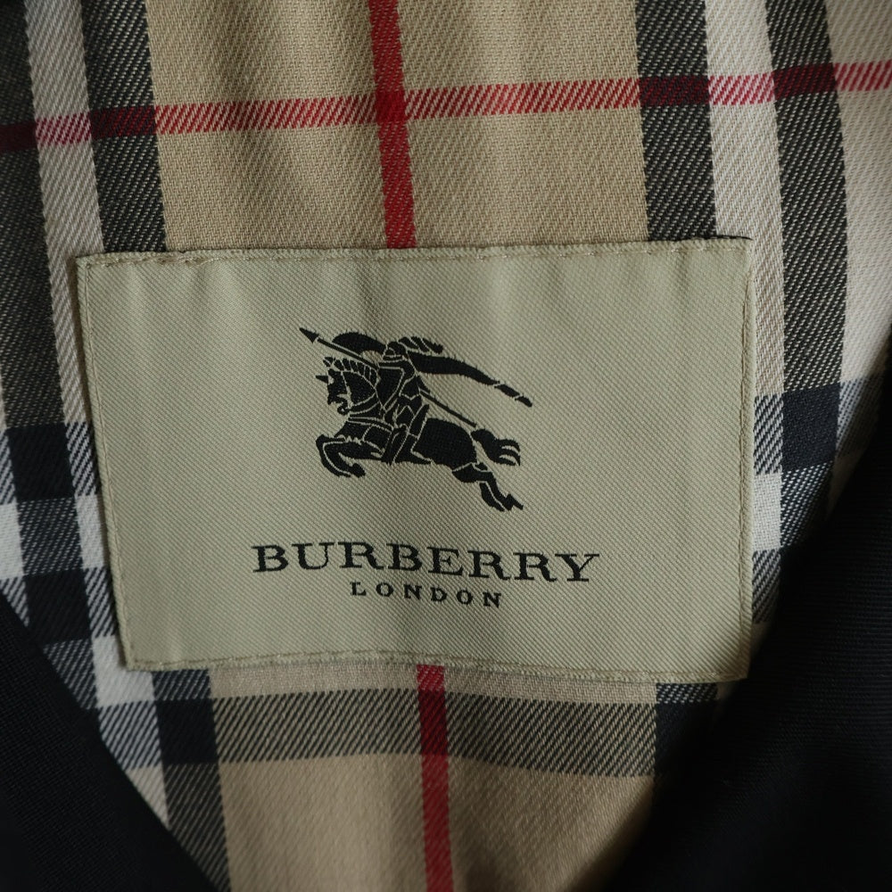 BURBERRY LONDON(バーバリーロンドン) 裏地チェック コットン トレンチコート ブラック SW1Y 4BL
