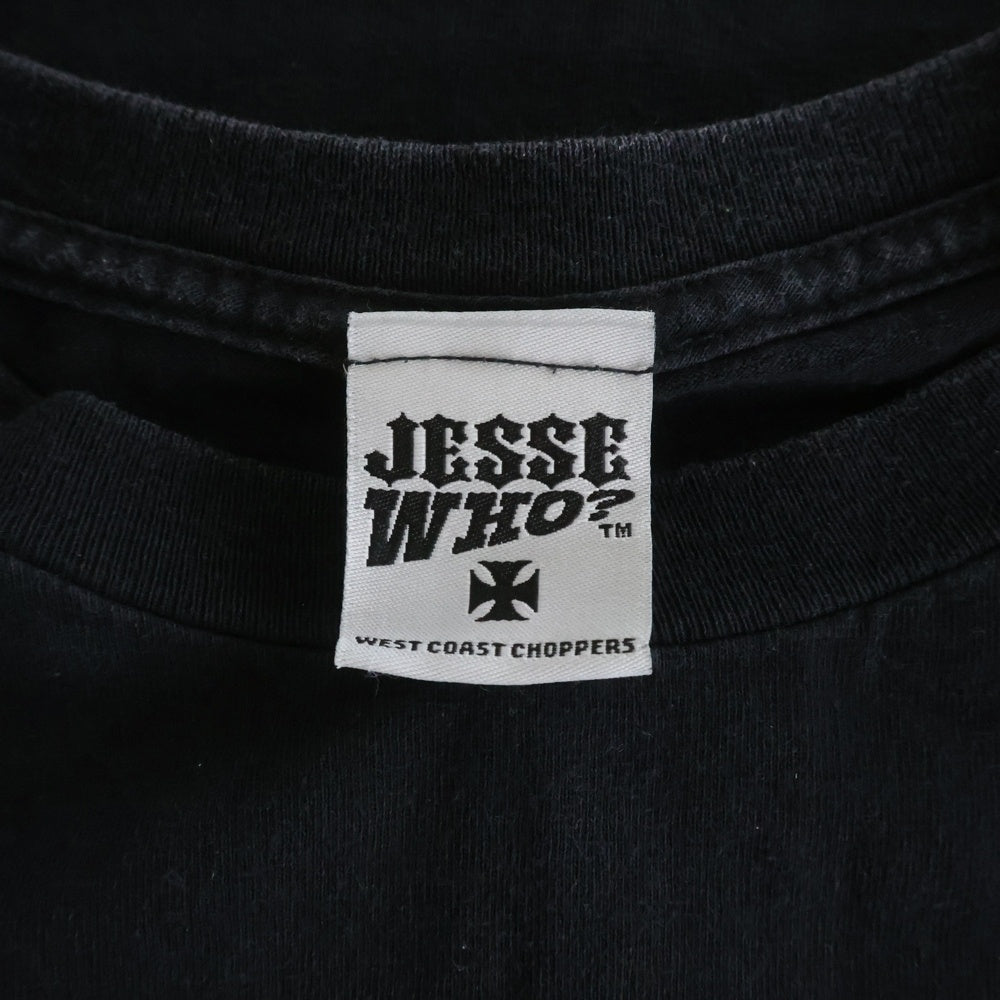 VINTAGE(ヴィンテージ) WEST COAST CHOPPERS ウエストコーストチョッパーズ アイアンクロス 両面プリント 半袖 クルーネック Tシャツ カットソー ブラック
