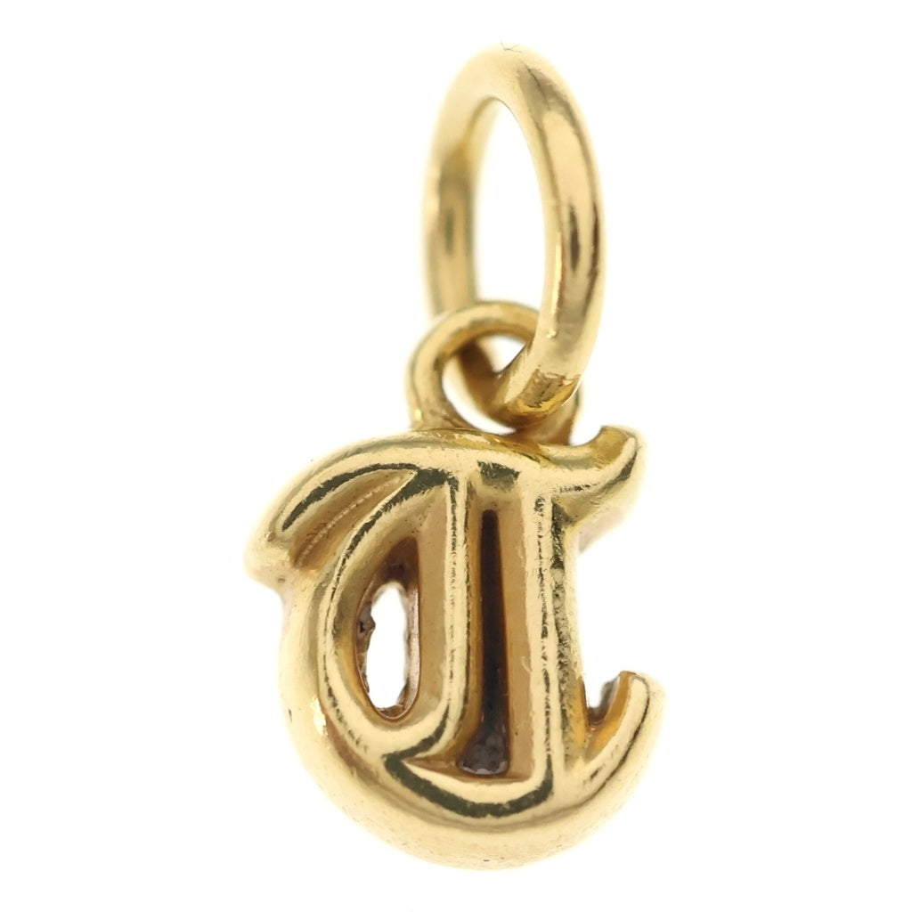 CHROME HEARTS(クロムハーツ) 22K STACK ALPHABET T アルファベットスタックチャーム イニシャル ネックレストップ ゴールド