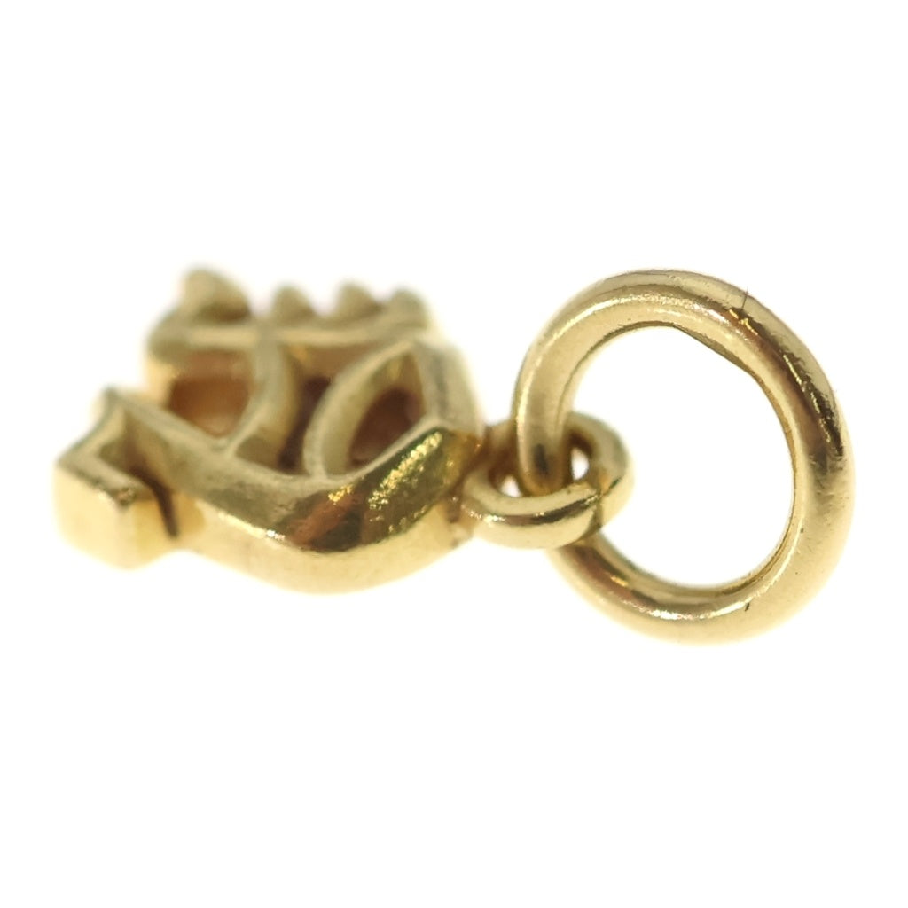 CHROME HEARTS(クロムハーツ) 22K STACK ALPHABET N アルファベットスタックチャーム イニシャル ネックレストップ ゴールド