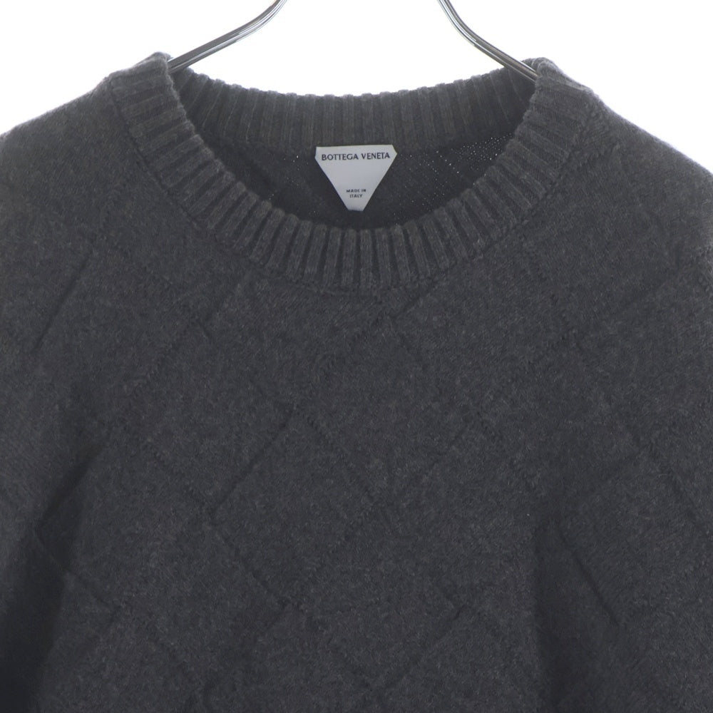 BOTTEGA VENETA(ボッテガヴェネタ) イントレチャート カラー 切り替え 長袖ニット グレー 776144 V36Y0