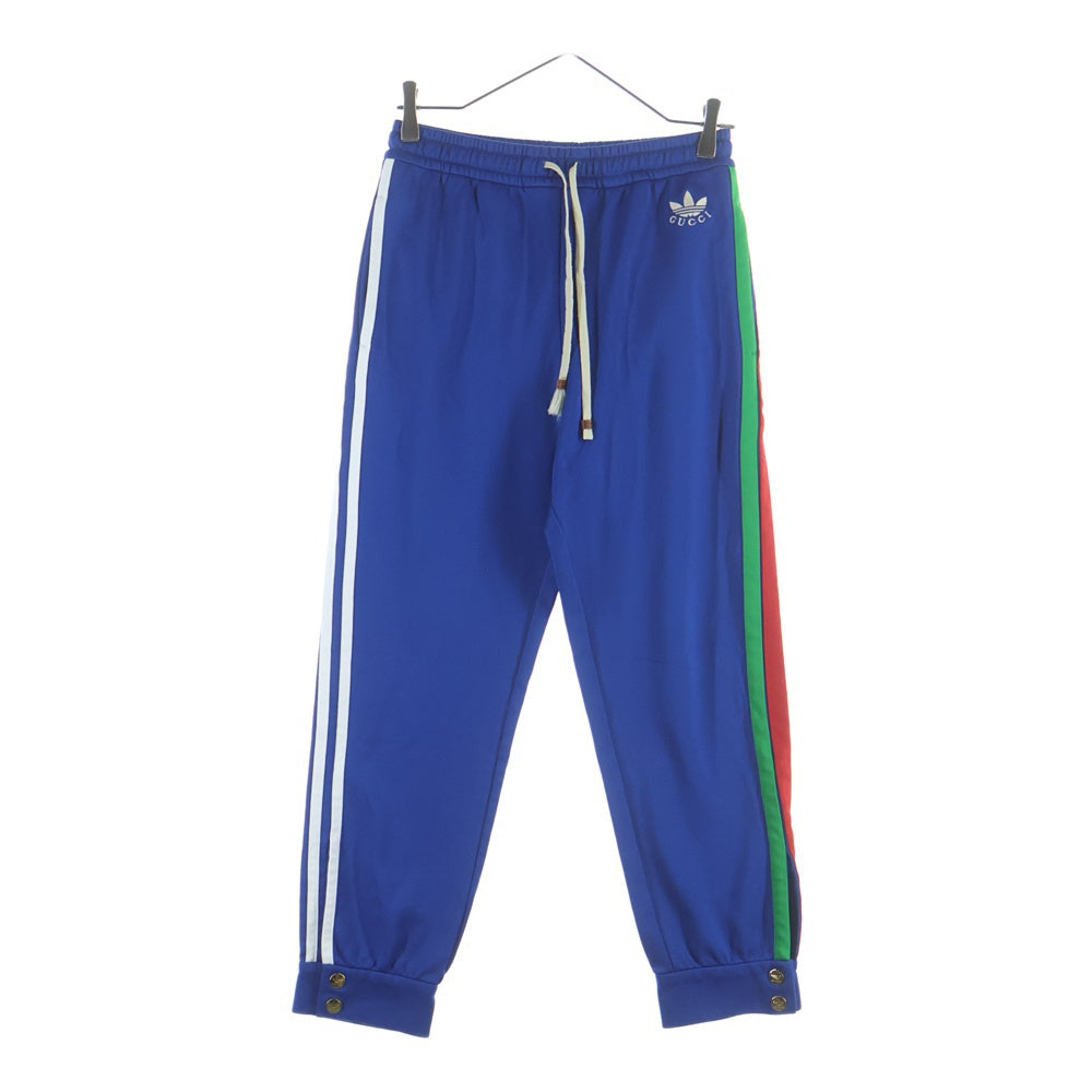 GUCCI(グッチ) ×ADIDAS Jersey Jogging Pants ジャージ ジョギングパンツ ロゴ刺繍 トラックパンツ ブルー 705760 XJEGU