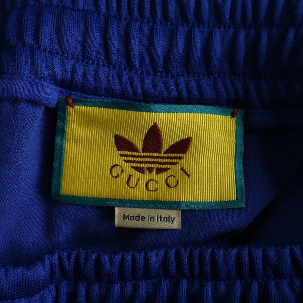 GUCCI(グッチ) ×ADIDAS Jersey Jogging Pants ジャージ ジョギングパンツ ロゴ刺繍 トラックパンツ ブルー 705760 XJEGU