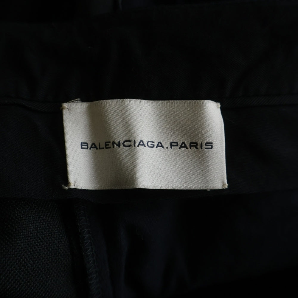BALENCIAGA(バレンシアガ) ウール ラインデザイン スラックスパンツ ネイビー/ブラック 205075 TP809