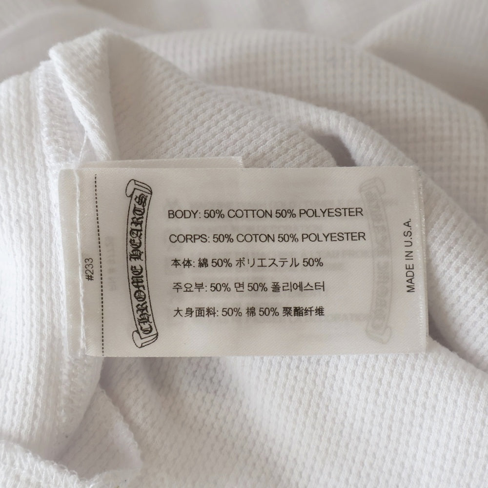 CHROME HEARTS(クロムハーツ) THERMAL L/S サーマル アームロゴ スクロールラベルプリント ロングスリーブカットソー クルーネック長袖カットソー ホワイト