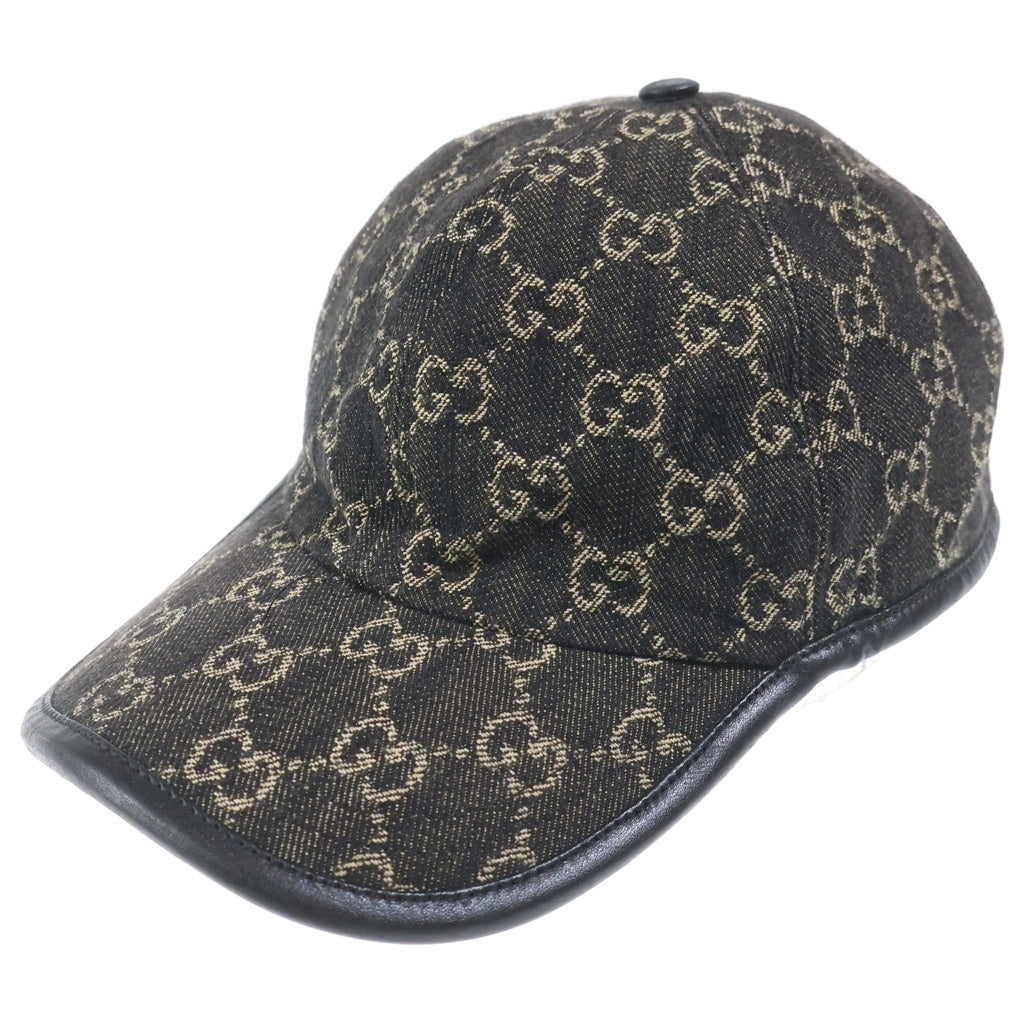 GUCCI(グッチ) GG Denim Baseball Hat GG総柄 デニム ベースボールキャップ ブラック 656206 3HAF8