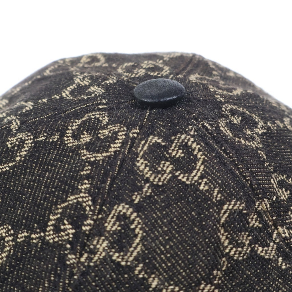 GUCCI(グッチ) GG Denim Baseball Hat GG総柄 デニム ベースボールキャップ ブラック 656206 3HAF8