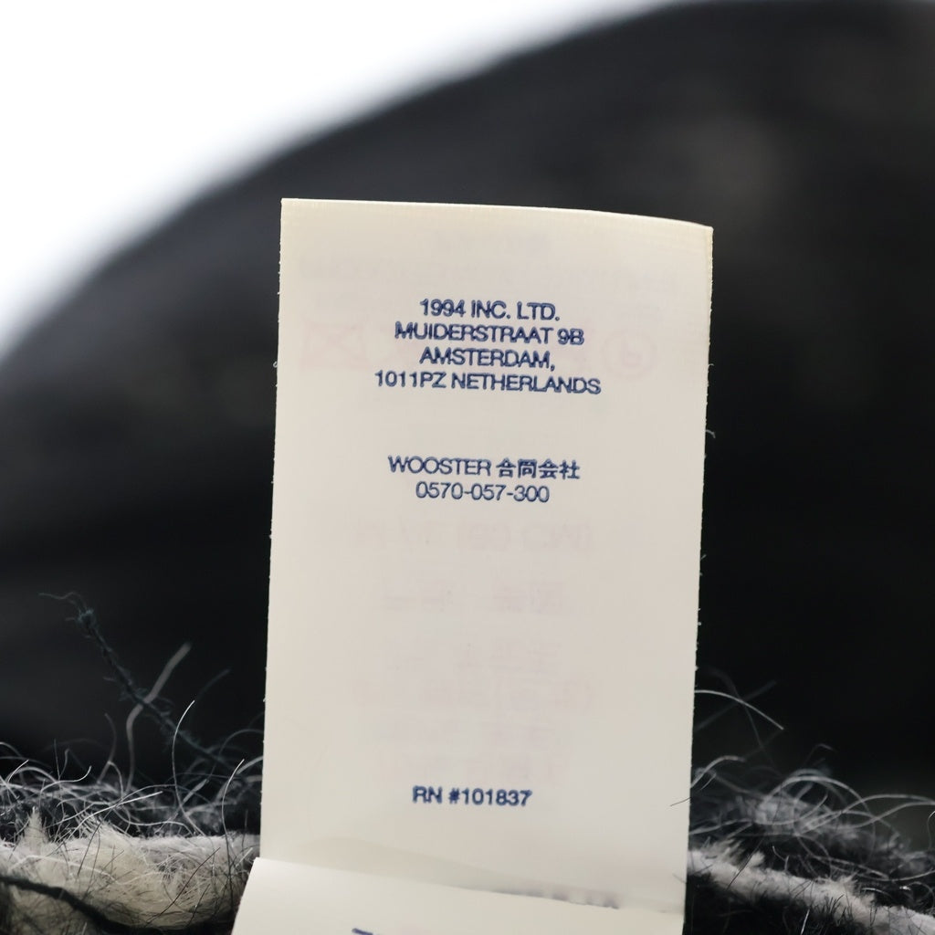 SUPREME(シュプリーム) 25SS Mohair Plaid Bell Hat モヘアベルハット ロゴ刺繍 バケットハット ブラック
