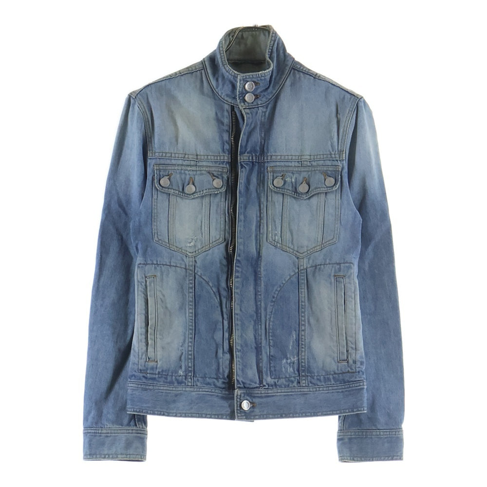DOLCE & GABBANA(ドルチェアンドガッバーナ) DENIM JACKET ダメージ加工 ジップアップ デニムジャケット インディゴ G9113D/G8092